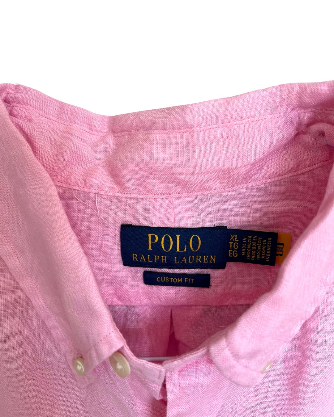 ‏RL Pink & Turquoise Logo Linen Shirt
