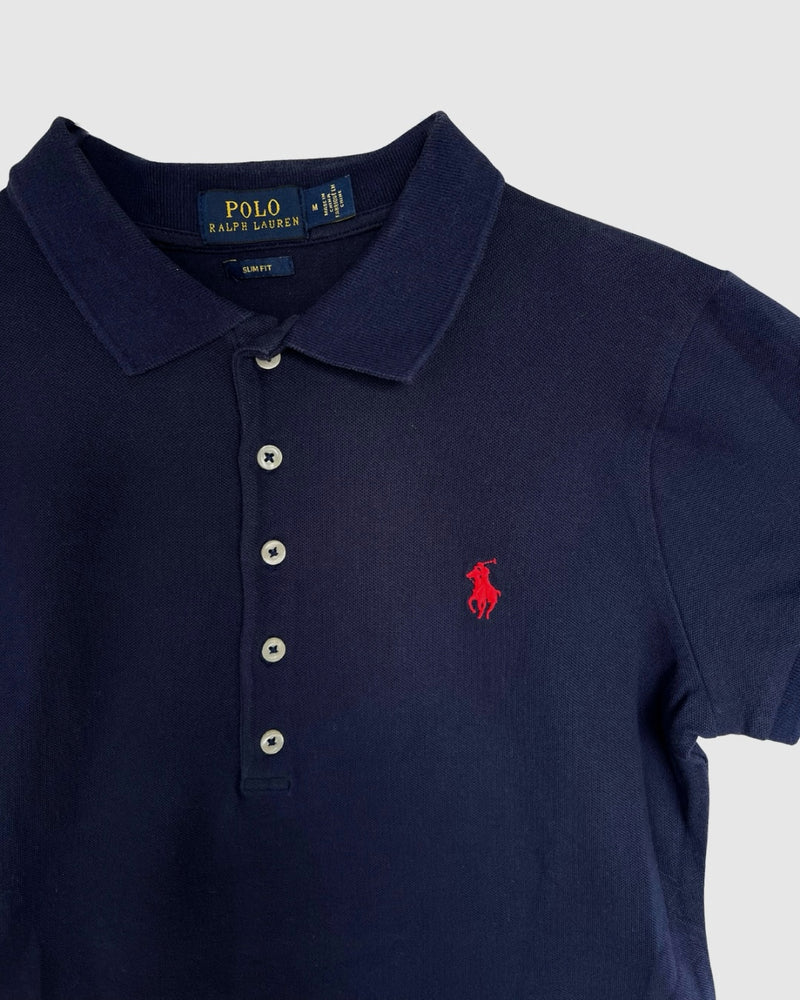 ‏RL Navy & Red Logo Polo Shirt women