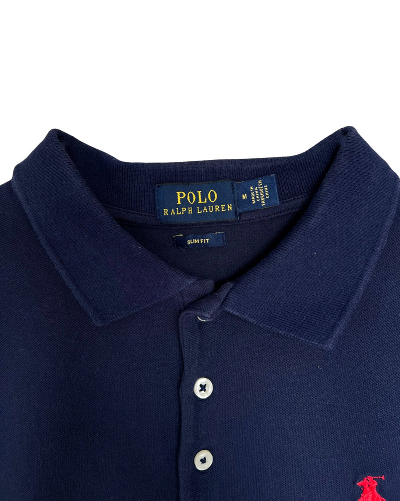 ‏RL Navy & Red Logo Polo Shirt women