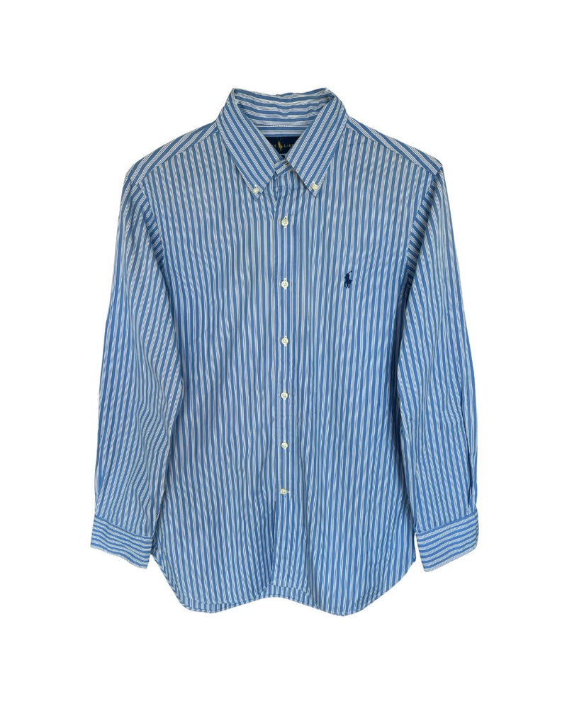 ‏RL Blue/ White Stripes & Navy Logo Shirt