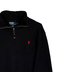 ‏RL Black & Red Logo Half-Zip