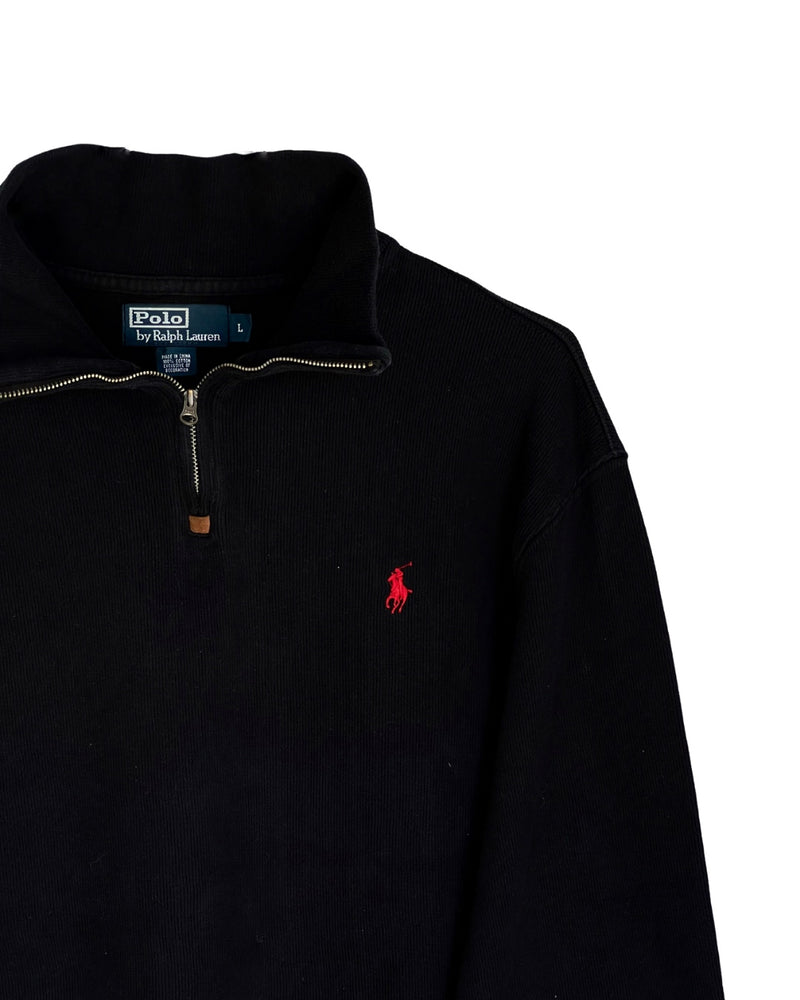 ‏RL Black & Red Logo Half-Zip