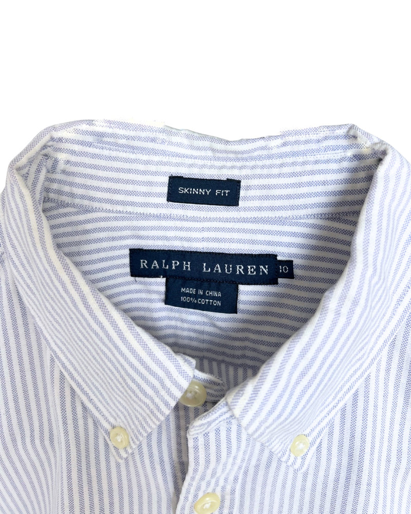 RL Light Blue Stripes & Colorful Logo Shirt