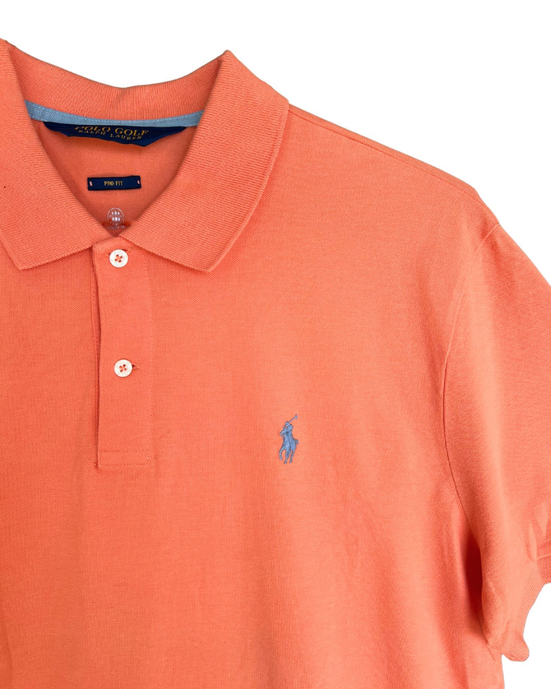 RL Orange & Light Blue Logo Polo Shirt