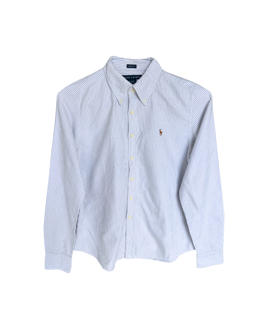 RL Light Blue Stripes & Colorful Logo Shirt