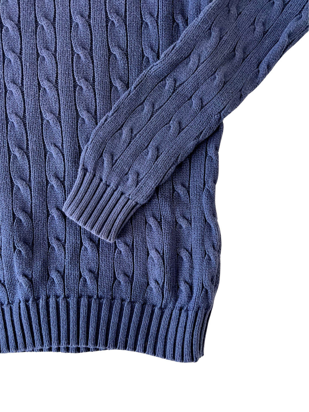 Navy cable knit sweater