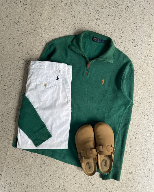 Halfzip Ralph Lauren - Dark green&amp;Orange