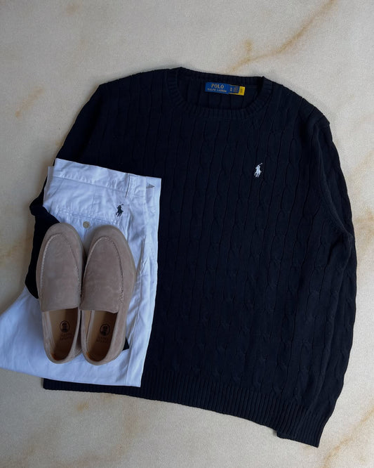 Cable knit Ralph Lauren - Black&amp;White