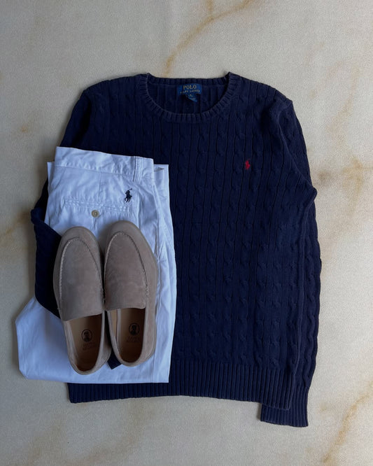 Cable knit Ralph Lauren - Navy&amp;Red