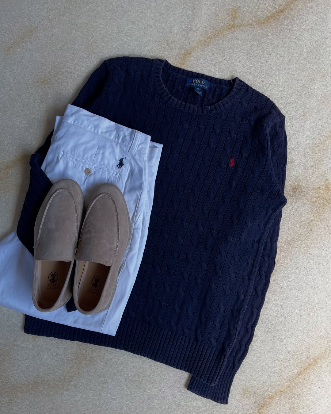 Cable knit Ralph Lauren - Navy&amp;Red