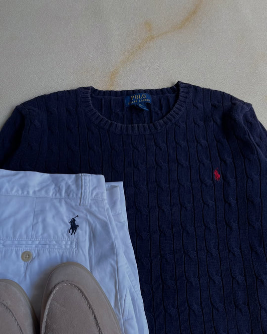 Cable knit Ralph Lauren - Navy&amp;Red