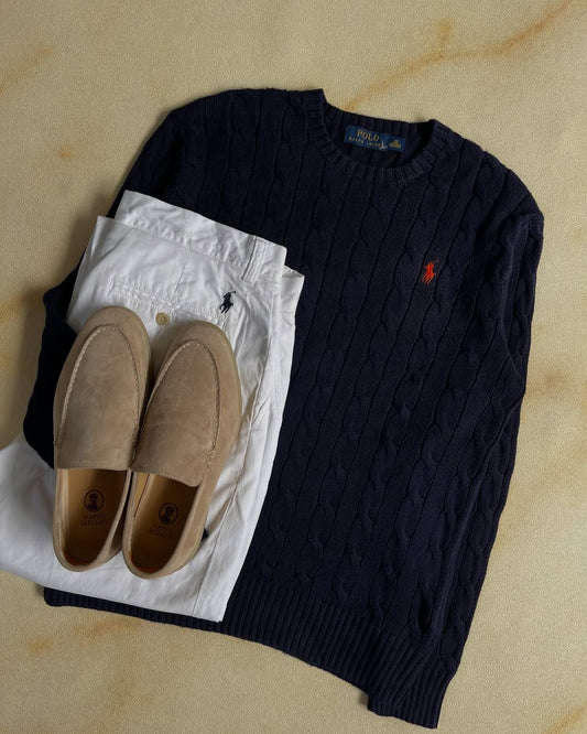 Cable knit Ralph Lauren - Navy&amp;Red