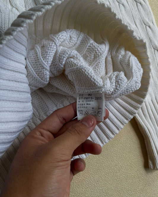 Cable knit Ralph lauren - Light white&amp;Black