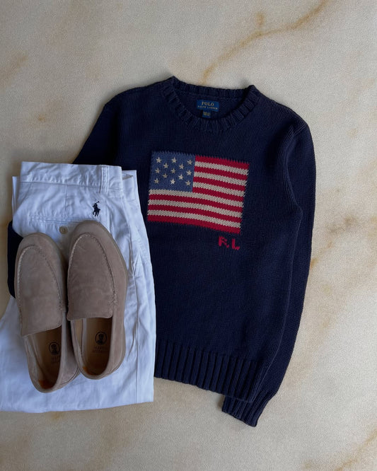 Knitwear Ralph Lauren flag - navy