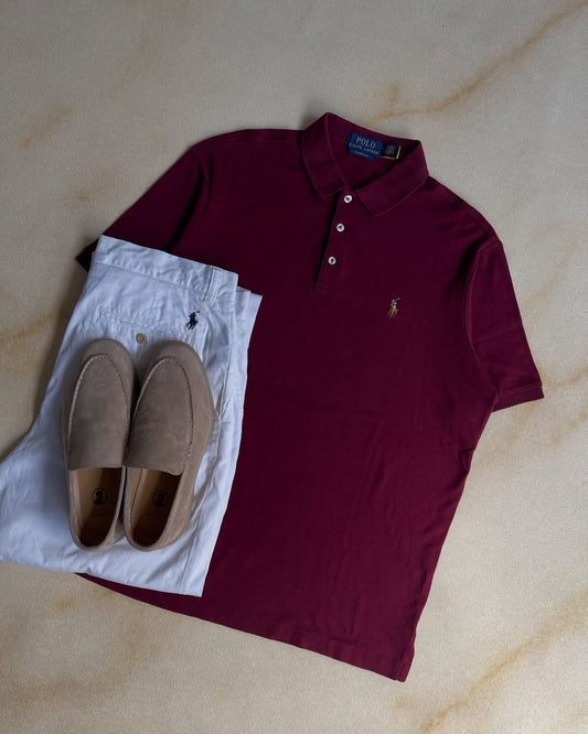 Polo shirt Ralph Lauren - Burgundy&amp;Tulip