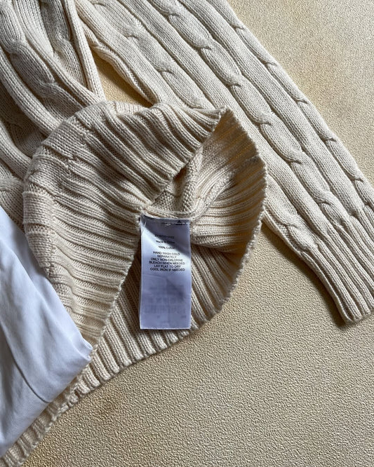 Cable knit Ralph Lauren - Cream&amp;Blue