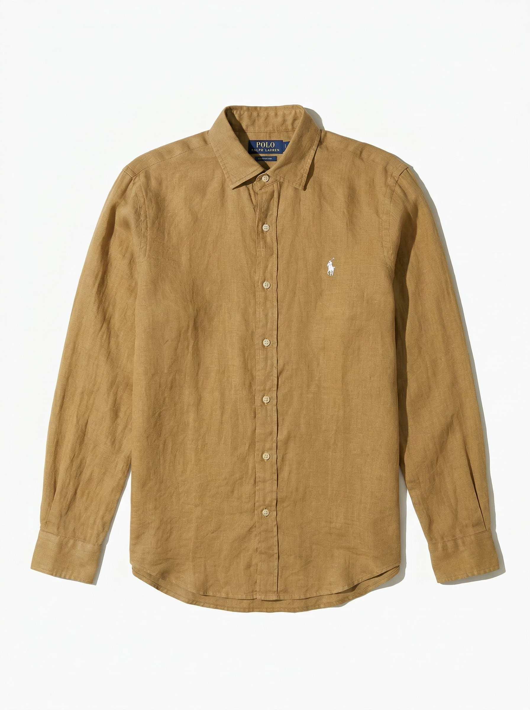 מכופתרת פשתן חומה Polo Ralph Lauren