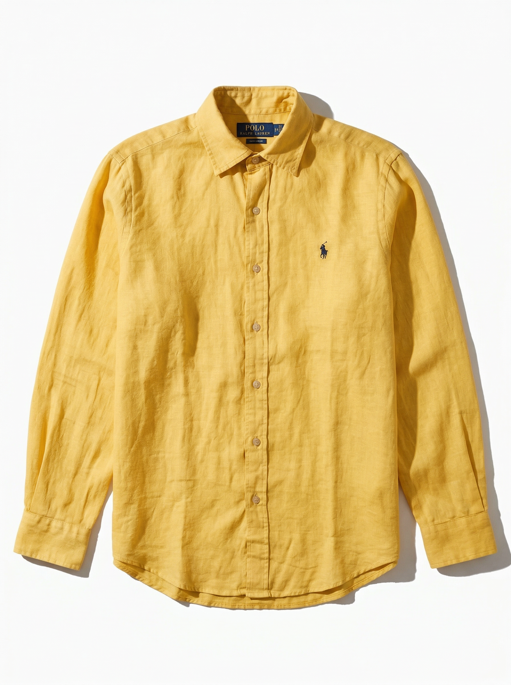 מכופתרת פשתן צהובה Polo Ralph Lauren