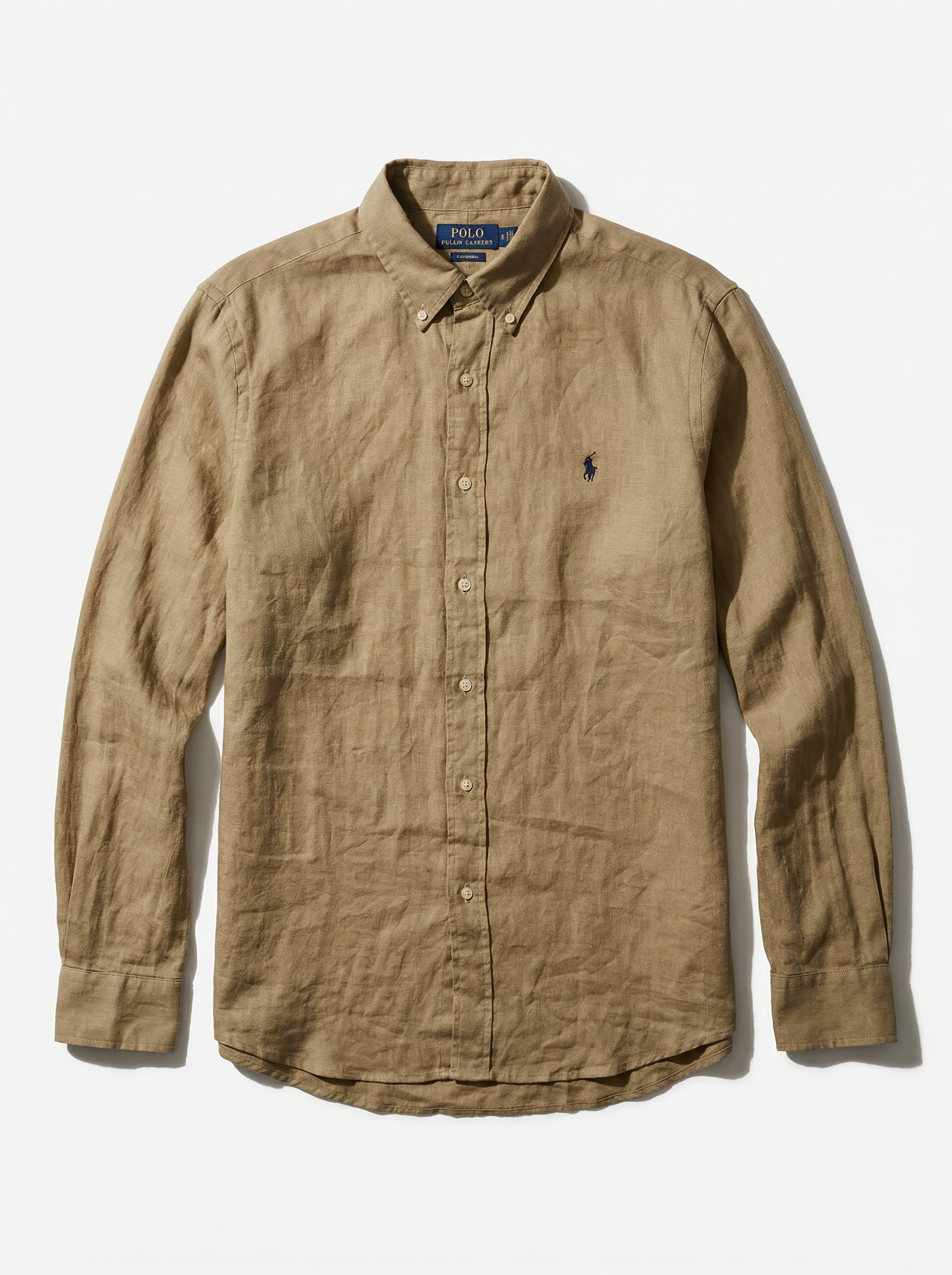 מכופתרת פשתן חומה Polo Ralph Lauren