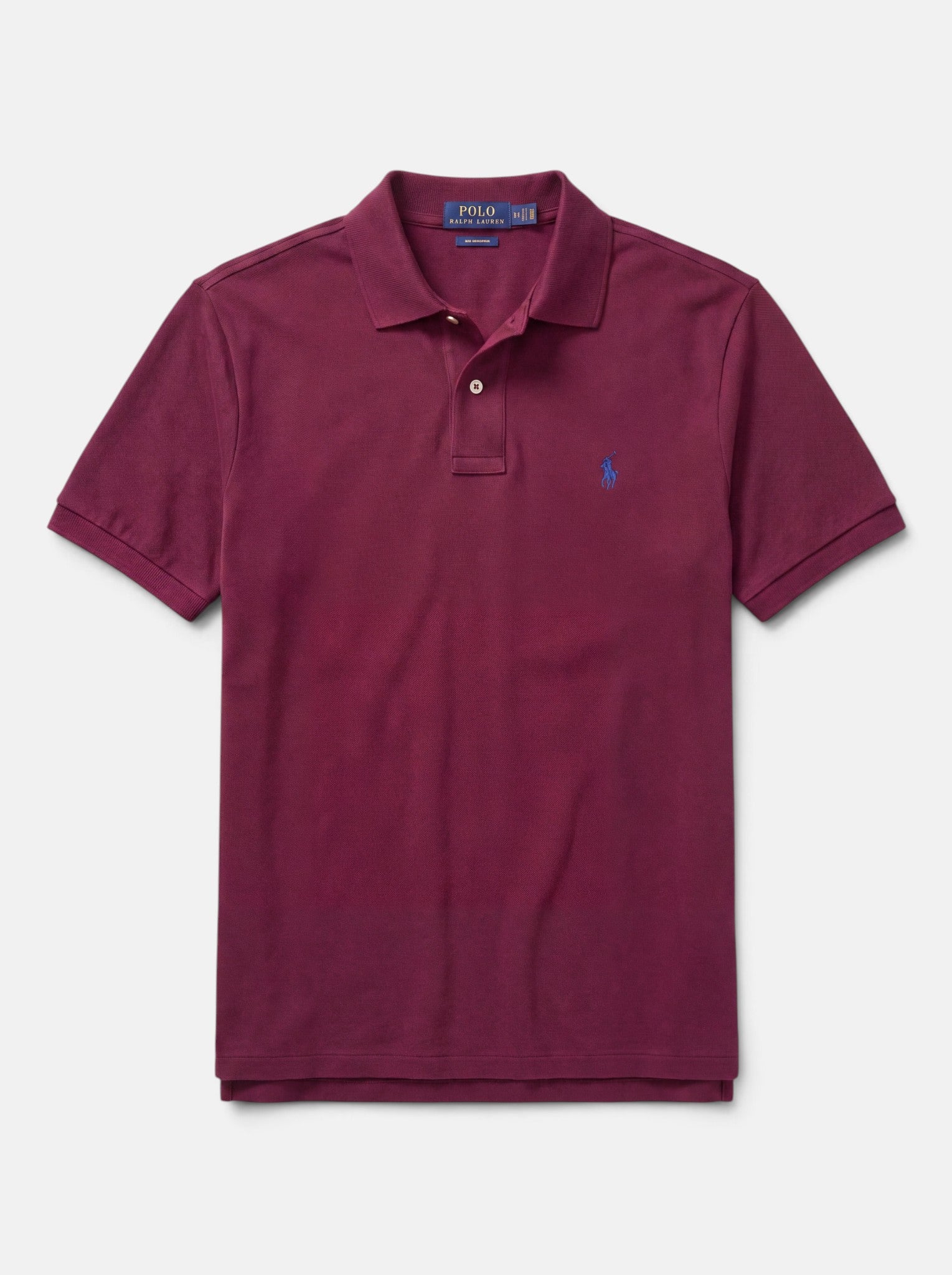 חולצת פולו בד פיקה בורדו לוגו נייבי Polo Ralph Lauren