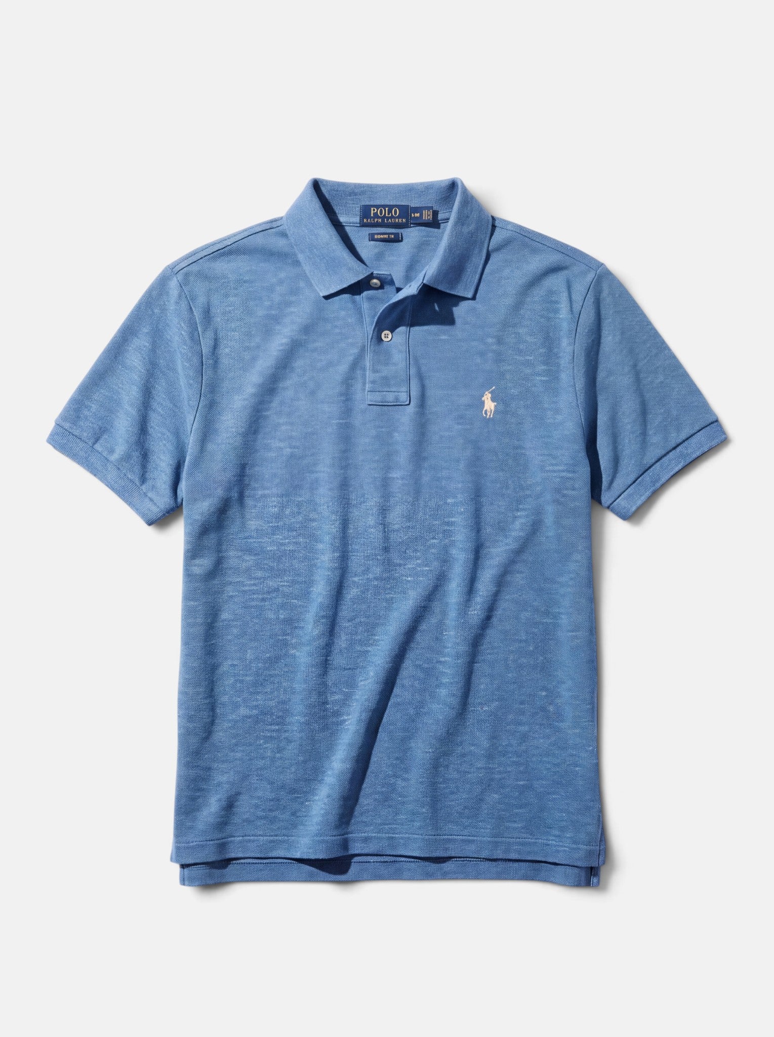 חולצת פולו בד פיקה תכלת לוגו לבן Polo Ralph Lauren