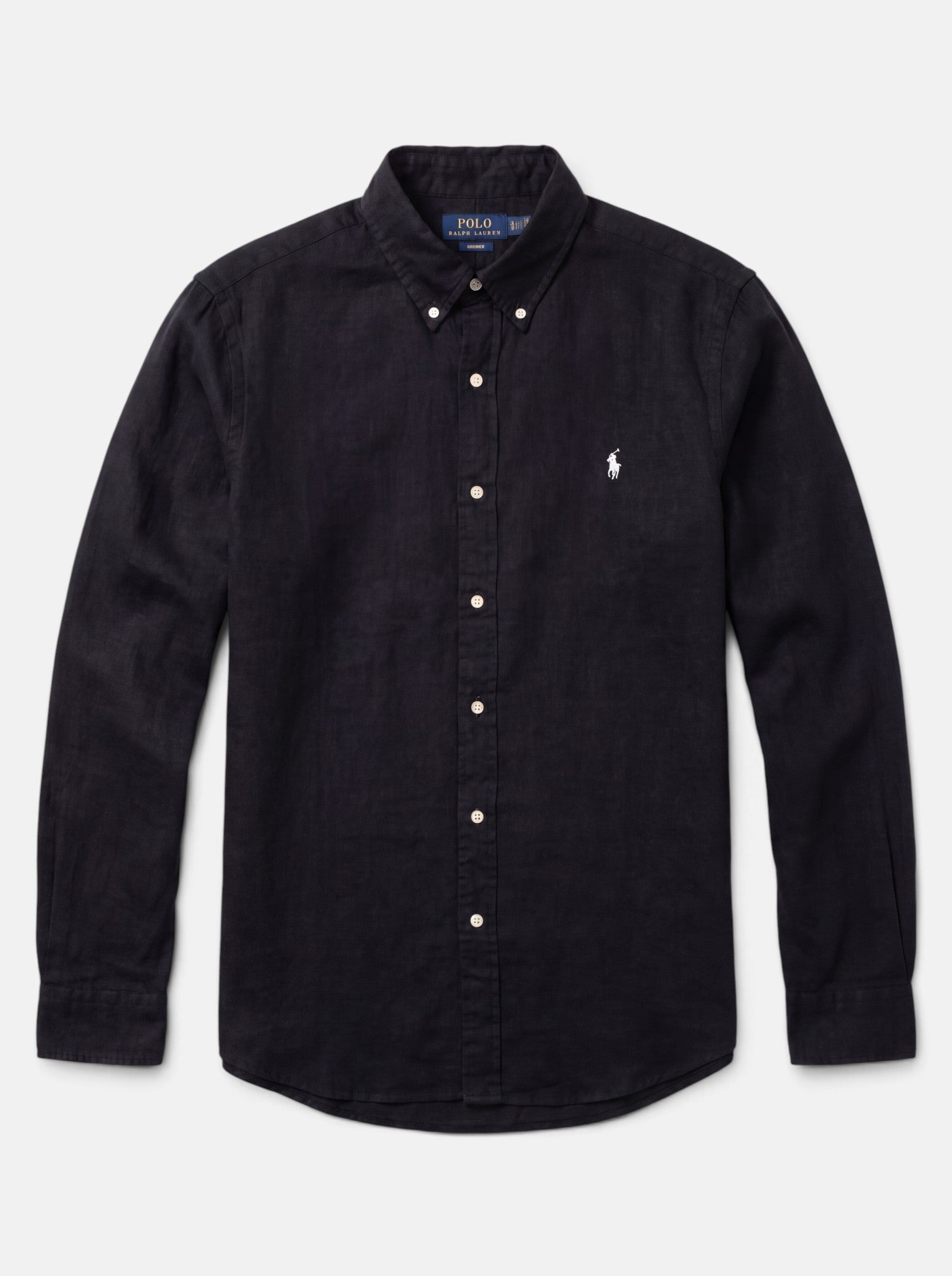 מכופתרת פשתן לוגו לבן Polo Ralph Lauren