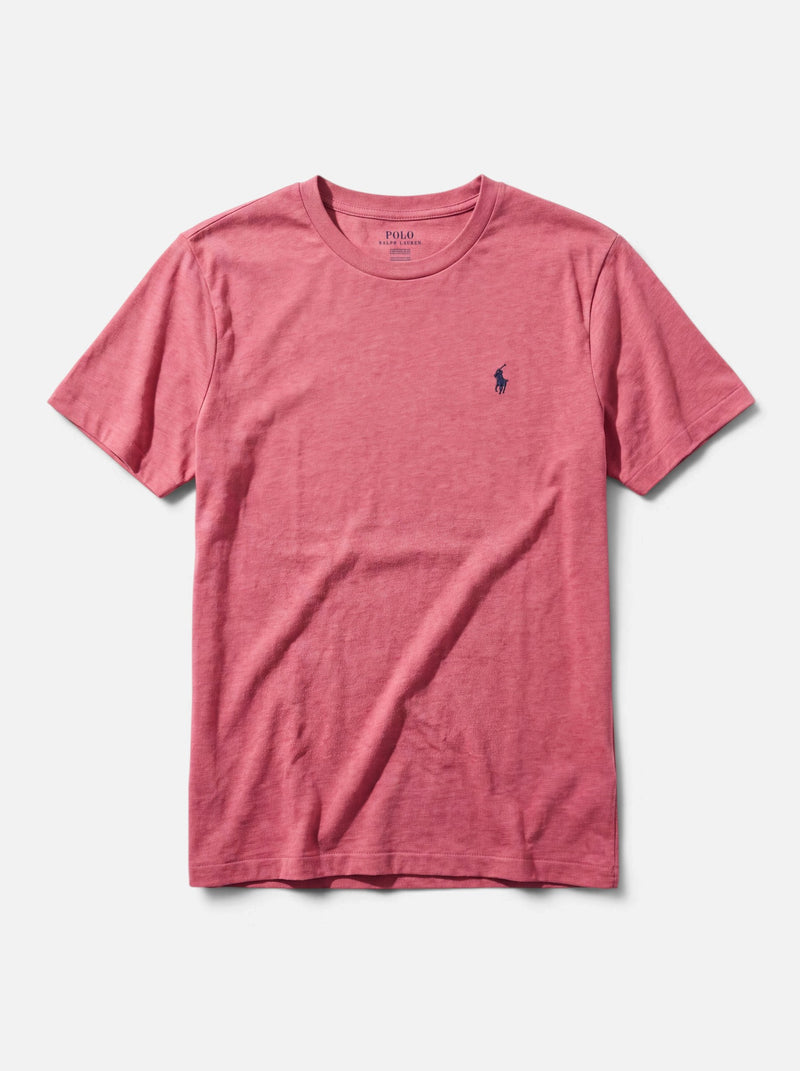 חולצת טי-שירט ורוד כהה לוגו נייבי Polo Ralph Lauren