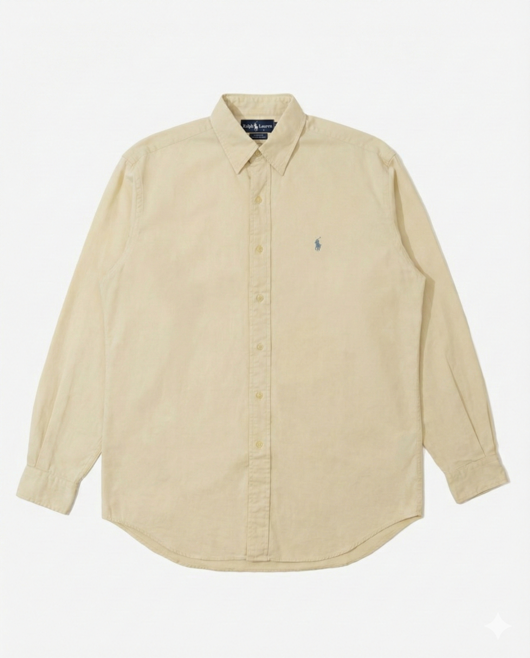 RL Yellow Cream Shirt & Light Blue Logo (M)
