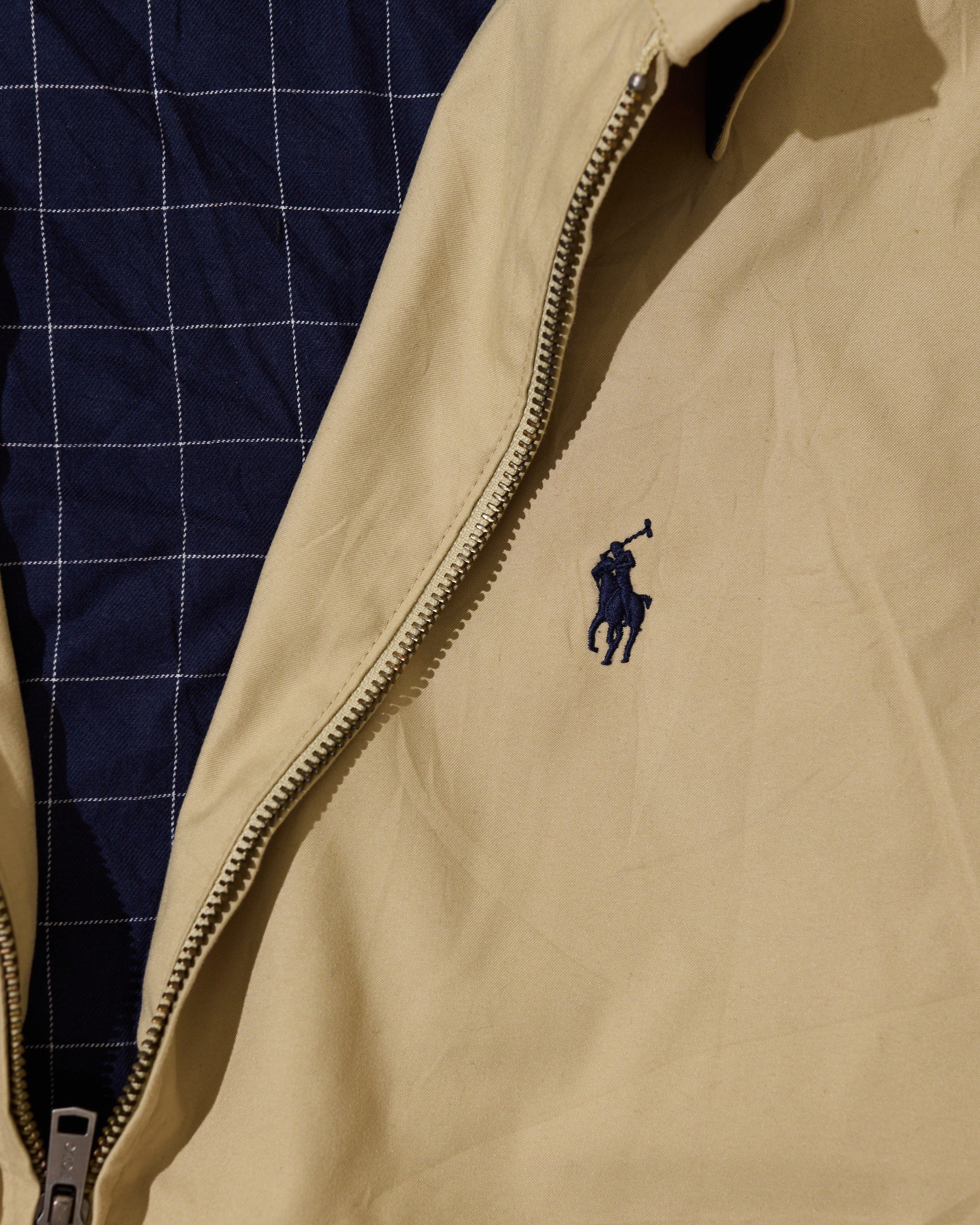 RL Beige Harrington Jacket &Navy Logo (M)