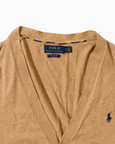 RL Tan Button-Up Cardigan & Navy Logo (L)