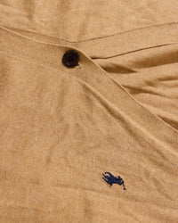 RL Tan Button-Up Cardigan & Navy Logo (L)
