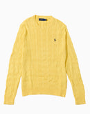 RL Yellow Cable Knit Sweater & Navy Logo (M)