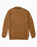 RL Brown Cable Knit Sweater & Dark Brown Logo (XL)