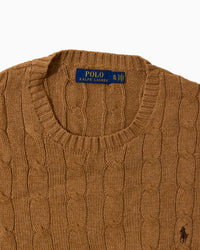 RL Brown Cable Knit Sweater & Dark Brown Logo (XL)