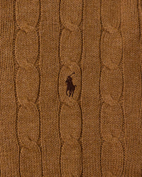 RL Brown Cable Knit Sweater & Dark Brown Logo (XL)