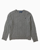 RL Grey Cable Knit Sweater & Navy Logo (XL)