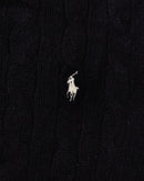 RL Black Cable Knit Sweater & White Logo (M)